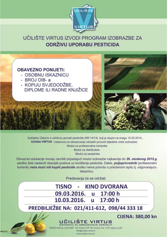Program izobrazbe za održivu uporabu pesticida