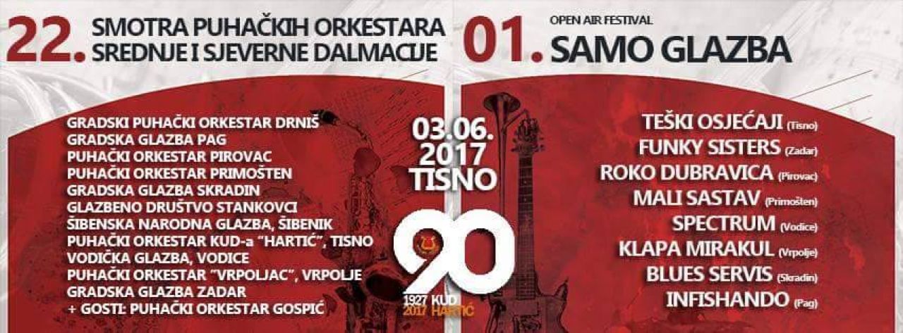 22. smotra puhačkih orkestara srednje i sjeverne Dalmacije