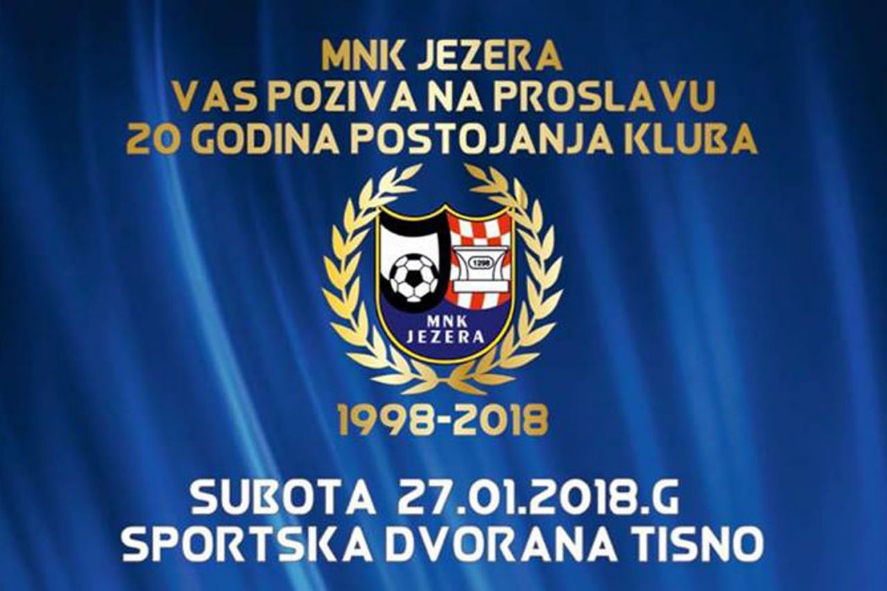 MNK Jezera poziva na proslavu povodom 20 godina postojanja kluba 