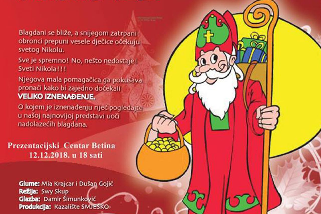 Predstava za djecu "Iznenađenje Svetog Nikole"  