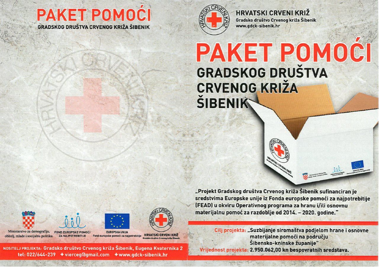 Ublažavanje siromaštva pružanjem pomoći najpotrebitijim osobama podjelom hrane i osnovne materijalne pomoći 